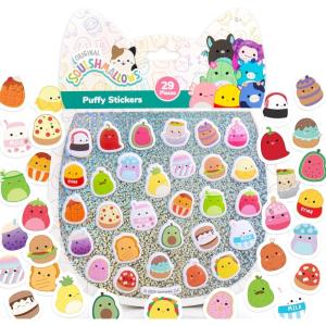 Teenage Mutant Ninja Turtles® Puffy Sticker Playset, Includes 30 Reusable TMNT Stickers & Double-Sided Play Scene, Classic Teenage Mutant Ninja Turtles Toys, Great Travel-Friendly Kids Activities(Squishmallows Puffy)
