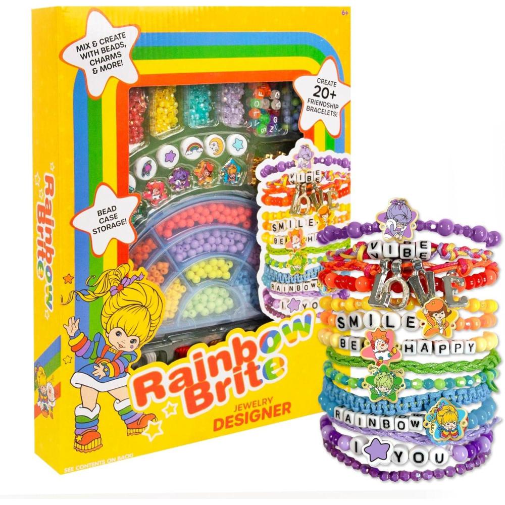 image:imageRainbow Brite Jewelry Designer Makes Over 20 Rainbow Friendship Bracelets Includes Enamel Charms Beads for Jewelry Making Bead Storage Case amp More Great Bracelet Making Kit amp Gifts for Girls
