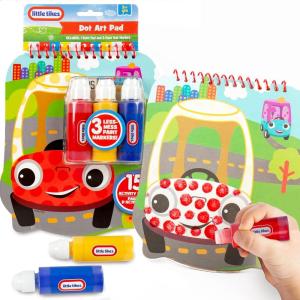 Horizon Group USA Bluey Dot Art Pad & Markers, Spiral-Bound Activity Painting Pad, Travel-Friendly Dabbers, Birthday Party, Great Mess-Free Toddler Toys for Kids Ages 3, 4, 5, 6(Little Tikes)