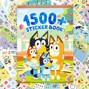 Horizon Group USA Sticker Book with Large and Small Sizes, Kids Stationary for Water Bottle, Notebooks, and Party Favors, 1500+, Bluey