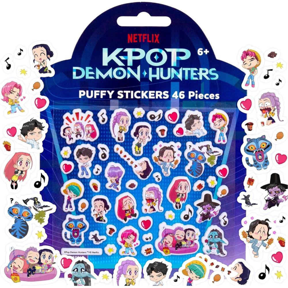 image:imageKpop Demon Hunters Puffy Stickers Includes Over 40 Designs Official Kpop Demon Hunters Merch Great Scrapbook Supplies Cool Stuff for Planners Kids Crafts Party Favors