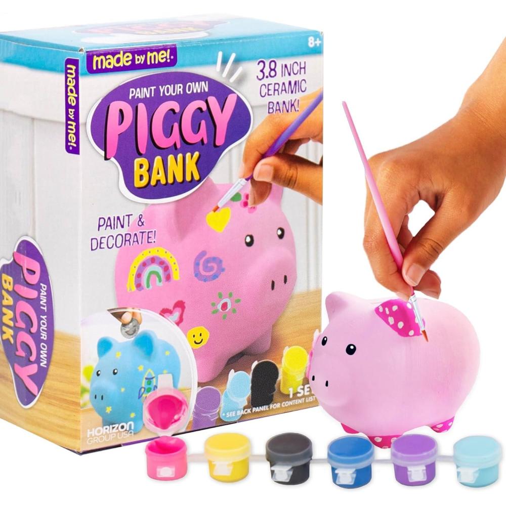 image:imageHorizon Group USA Paint Your Own Figurine Kit DIY Art Project for Kids Made by Me Piggy BankPiggy Bank
