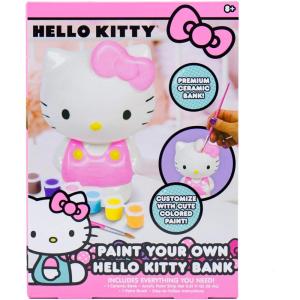 Horizon Group USA Paint Your Own Figurine Kit, DIY Art Project for Kids, Made by Me Piggy Bank(Multicolor/Pink)