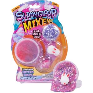 Slimygloop Mix’Ems by Horizon Group USA- Mermaid, Mix & Create Your Own Teal Ocean Like Shimmery & Sparkly Mermaid Gooey, Putty, Slime with Seashell Sequins & Sparkles(Cotton Candy)