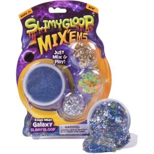 Slimygloop Mix’Ems by Horizon Group USA- Mermaid, Mix & Create Your Own Teal Ocean Like Shimmery & Sparkly Mermaid Gooey, Putty, Slime with Seashell Sequins & Sparkles(Galaxy)
